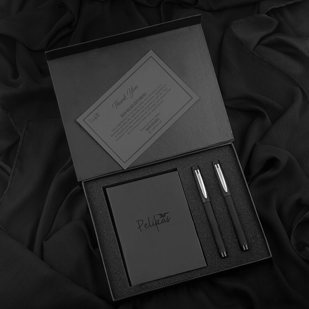 Luxurious White Pages Notebook Gift Box Set