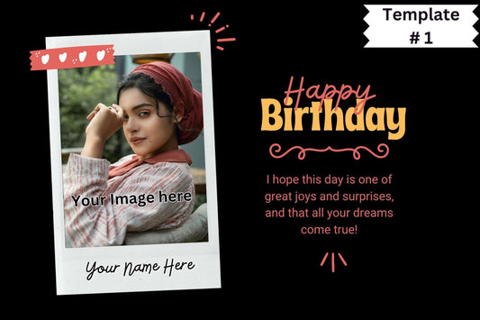 pelikas.pk template # 1 birthday name and image customization