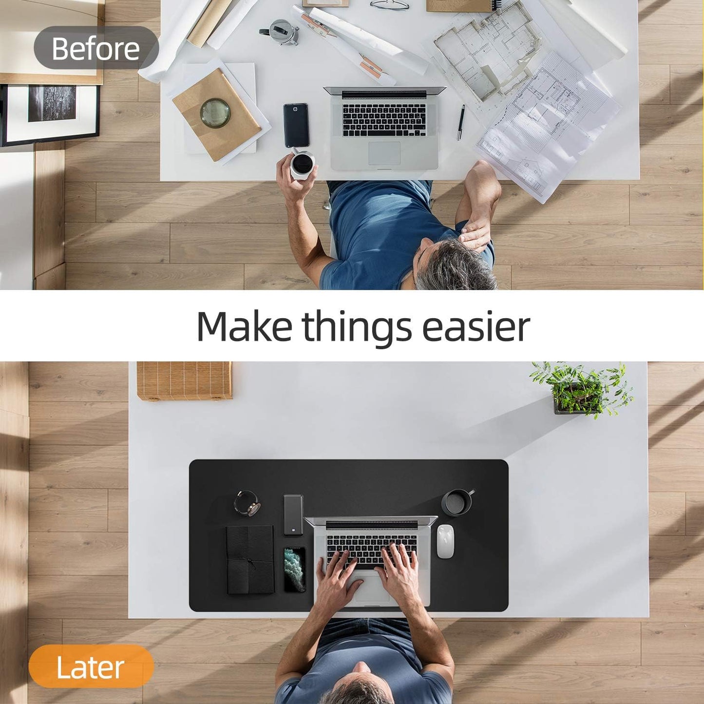 Double Face PU Leather Desk Mat