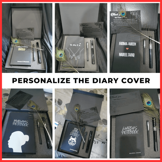 personalize the diary cover options