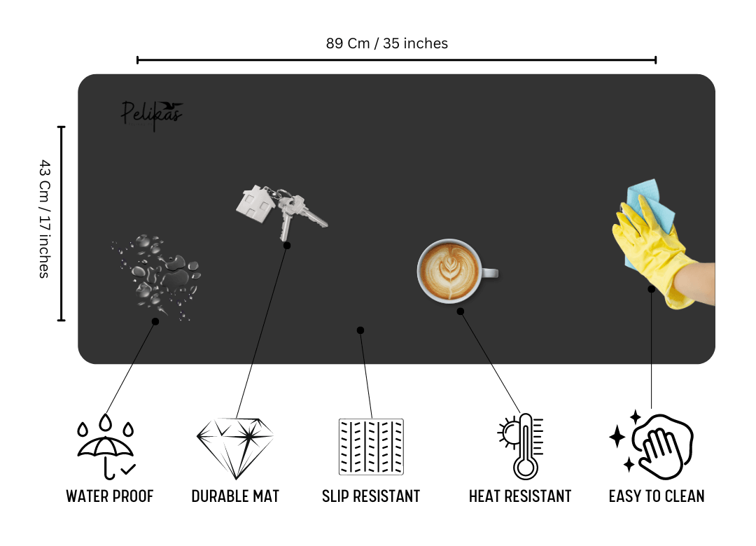 Double Face PU Leather Desk Mat