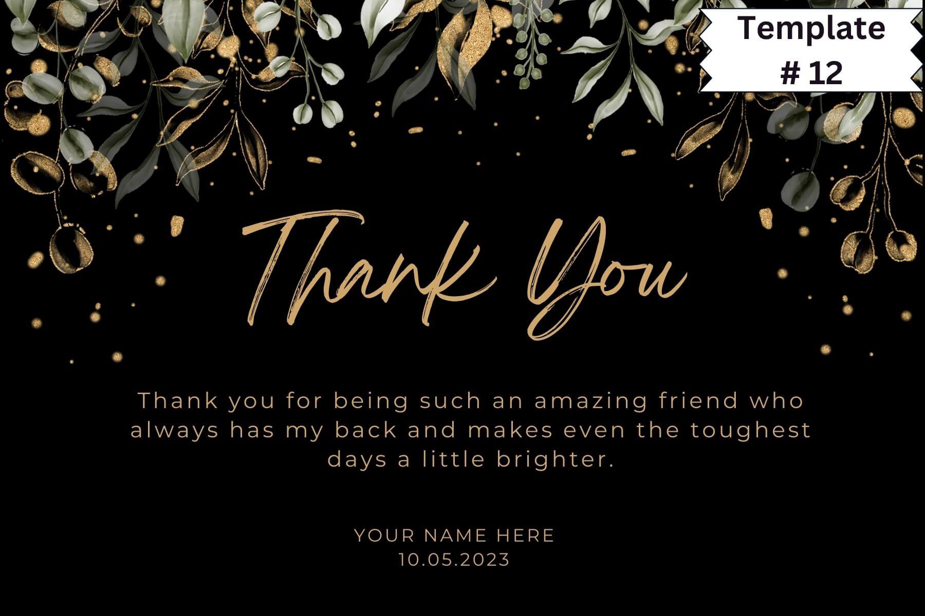 pelikas.pk template # 12 thank you card for customization