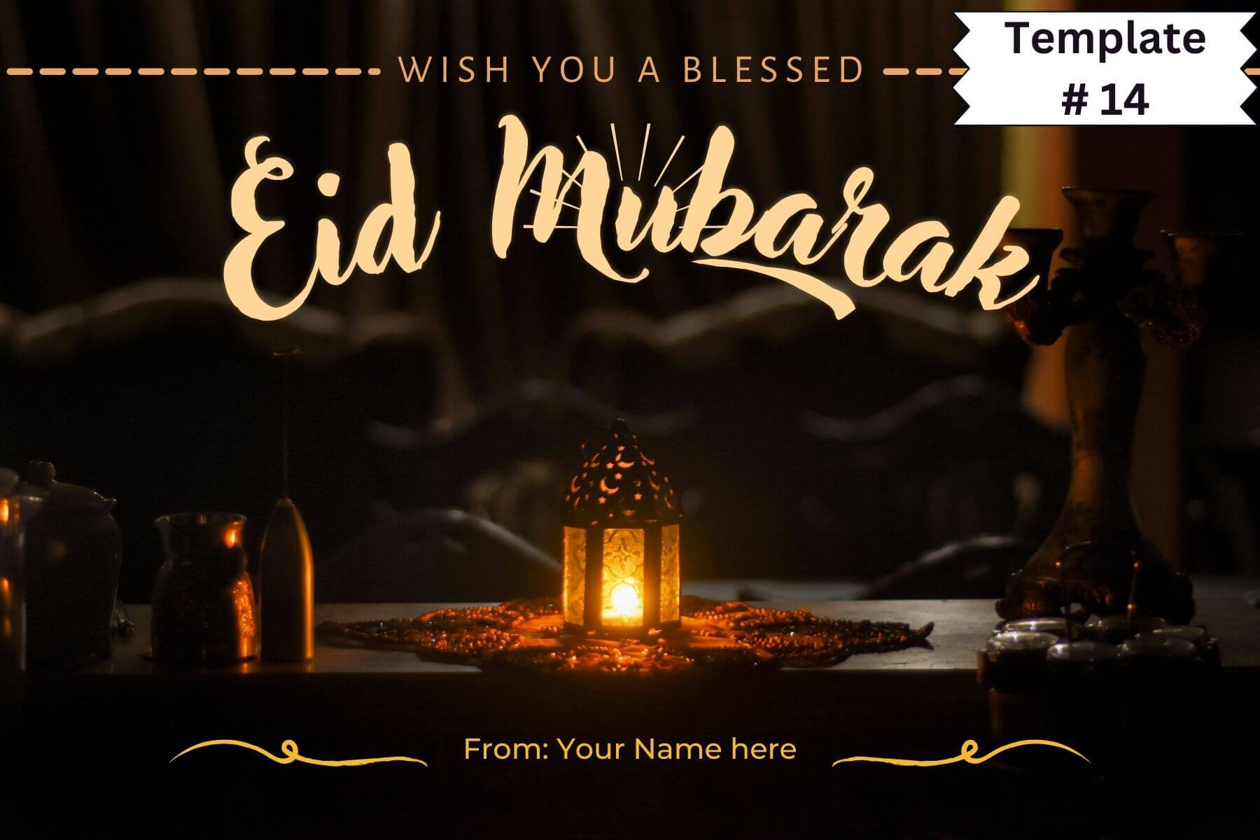 pelikas.pk template # 14 card "eid mubarak" for customization