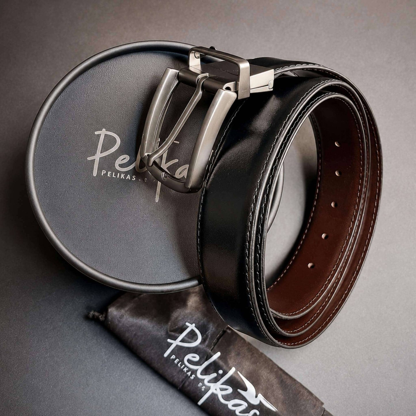 Double-Sided Leather Belt